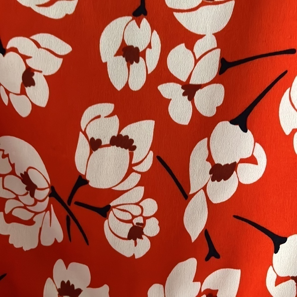 Pink Martini red with white flowered wrap around dress. Size XS - Picture 6 of 7